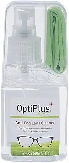 OptiPlus Anti-Fog Lens Cleaning Spray kit with microfiber cloth
